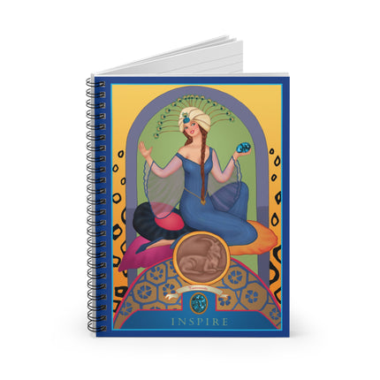 December & Tanzanite (from the Gem Series) by Sofia Chiostri Spiral Notebook - Ruled Line