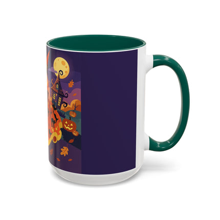 🐈‍⬛🎃 The Black Cat Witch Of Pumpkin Manor Colorful Mug – Whimsical Halloween Charm