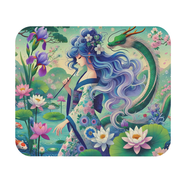 Fairy of the Koi Pond Mouse Pad – Mystical Harmony & Pond Enchantment