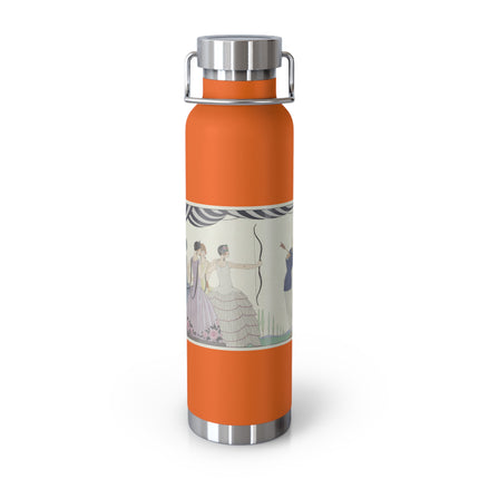 Visez au coeur, belles dames! by George Barbier Copper Vacuum Insulated Bottle, 22oz