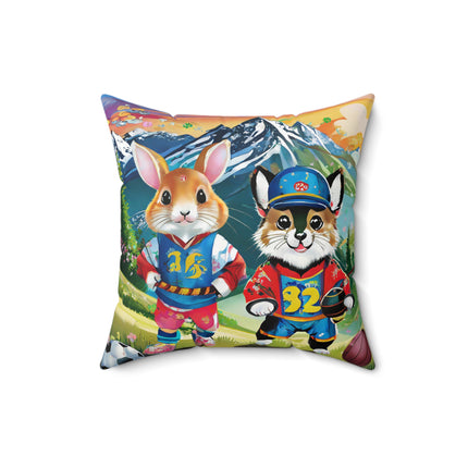 Animal Athletes Spun Polyester Square Pillow
