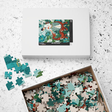 🐉🌿 The Dragon Keeper Puzzle – Art Deco Floral Fantasy
