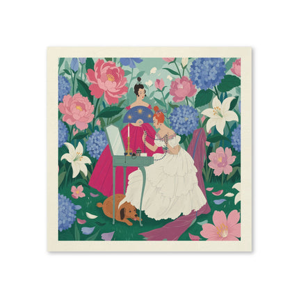 💎🌸 The Lady Of The Jeweled Garden Napkins – Art Deco Floral Elegance