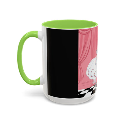The Ladies Behind The Velvet Curtain Colorful Mugs – Art Deco Theatrical Elegance