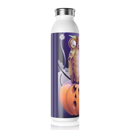 The Startled Pumpkin Slim Water Bottle