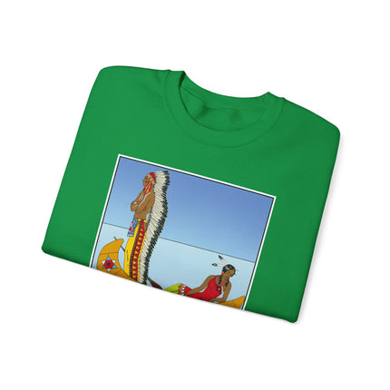 Le long du Missouri (Indian couple on the Missouri River) by George Barbier Heavy Blend™ Crewneck Sweatshirt
