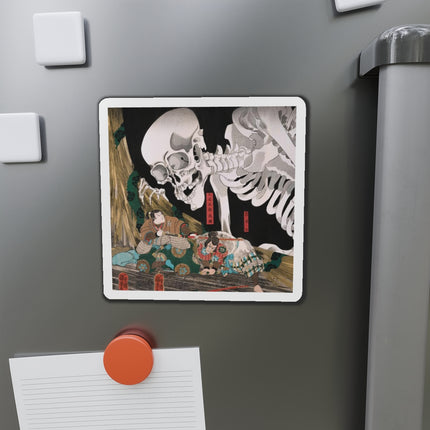 Mitsukuni Defying the Skeleton Spectre by Utagawa Kuniyoshi Die-Cut Magnets (4 Sizes)