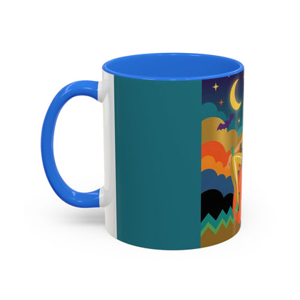 🌙🎃 The Witch Of Crescent Moon Pumpkin Colorful Mug – Colorful Halloween Charm