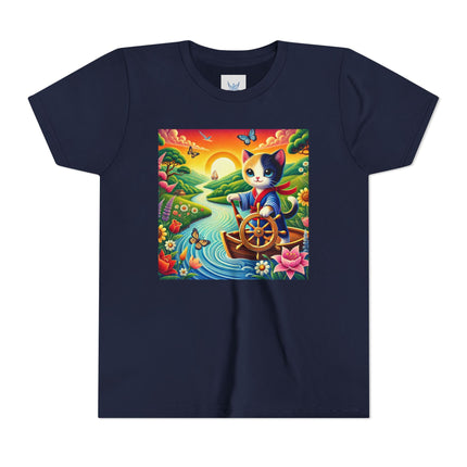 Sailor Kitten’s River Adventure Youth Short Sleeve Tee