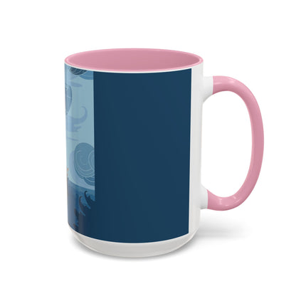 Siren of the Waves Colorful Mugs – Dramatic Sea Power & Bold Elegance