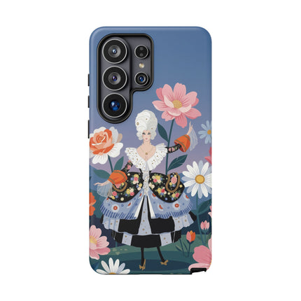 🌸🎀 The Grand Floral Promenade Phone Case – Art Deco Fashion Fantasy