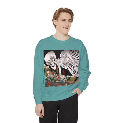 Mitsukuni Defying the Skeleton Spectre by Utagawa Kuniyoshi Garment-Dyed Sweatshirt