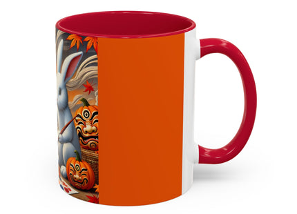 Halloween Rabbit’s Kabuki Jack-o’-Lanterns Colorful Mugs (11oz, 15oz)