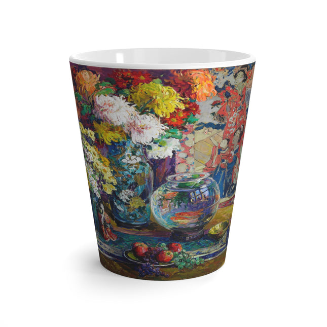 Fish, Fruits, and Flowers by Kathryn E. Cherry Latte Mug