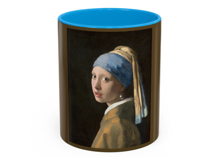Girl with a Pearl Earring by Johannes Vermeer Colorful Mugs (11oz, 15oz)