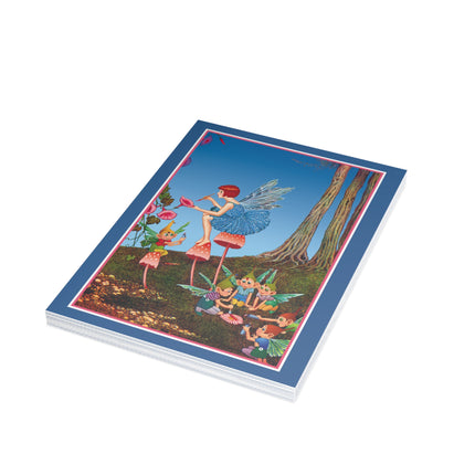 Periwinkle Painting the Petals by Ida Outhwaite Greeting Cards (1, 10, 30, and 50pcs)