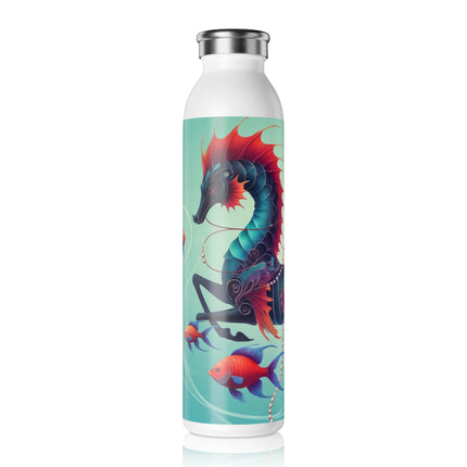 Mermaid & Sea Dragon Slim Water Bottle 20oz – Ocean Guardian & Mythic Beauty