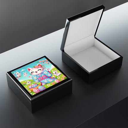 Springtime Kitten’s Easter Joy Jewelry Box