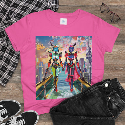 Cyber Punk Robot Models Cotton Tee