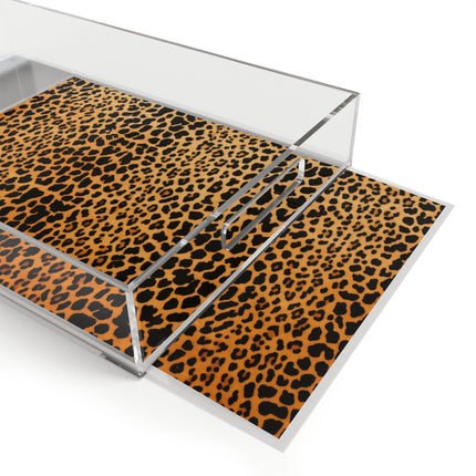 Classic Leopard Print Acrylic Serving Tray
