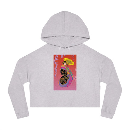 Enchanting Geisha Cropped Hooded Sweatshirt
