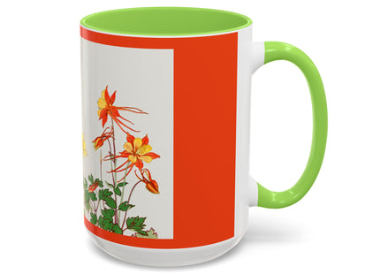 Aquilegia Flowers by Tanigami Kônan Colorful Mugs (11oz, 15oz)