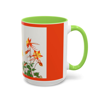 Aquilegia Flowers by Tanigami Kônan Colorful Mugs (11oz, 15oz)