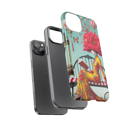 Reading In A Painted Garden Phone Cases