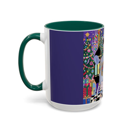 🎄✨ The Lady Of The Christmas Ornament Colorful Mug – Art Deco Holiday Fantasy