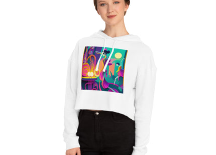 Dance of the Skeleton Ballerinas Women’s Cropped Hooded Sweatshirt