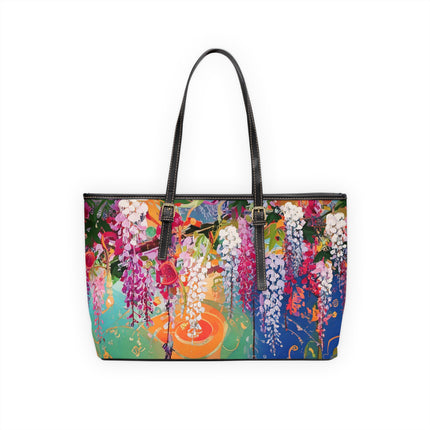 Golden Wisteria Elegance PU Leather Shoulder Bag