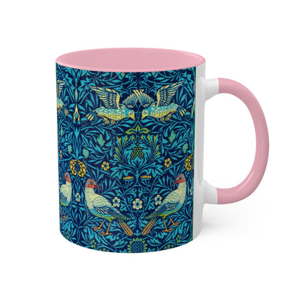 Bird by William Morris Colorful Mugs, 11oz