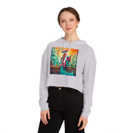 Skeleton Crew of the Misty Seas Women’s Cropped Hooded Sweatshirt