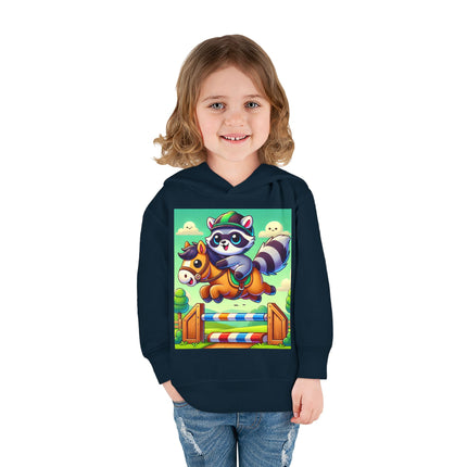 Raccoon Rider Toddler Pullover Fleece Hoodie