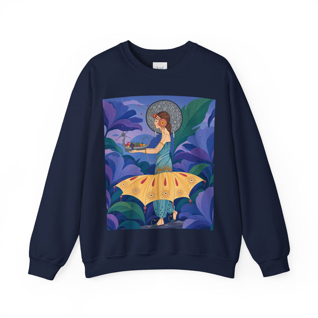 🦋🌿 The Butterfly Garden Offering Crewneck Sweatshirt – Art Deco Botanical Fantasy