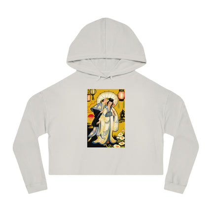 Golden Embrace Women’s Cropped Hooded Sweatshirt