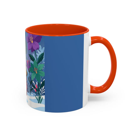 🌹❄️ The Holly Rose Of Winter Colorful Mug – Art Deco Christmas Garden