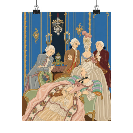 🌹👑 The Dangerous Liaisons Salon Matte Vertical Poster – George Barbier Rococo Elegance