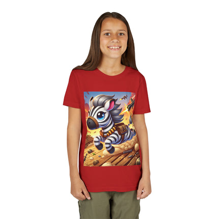 Zebra on the Run Youth Short Sleeve Tee