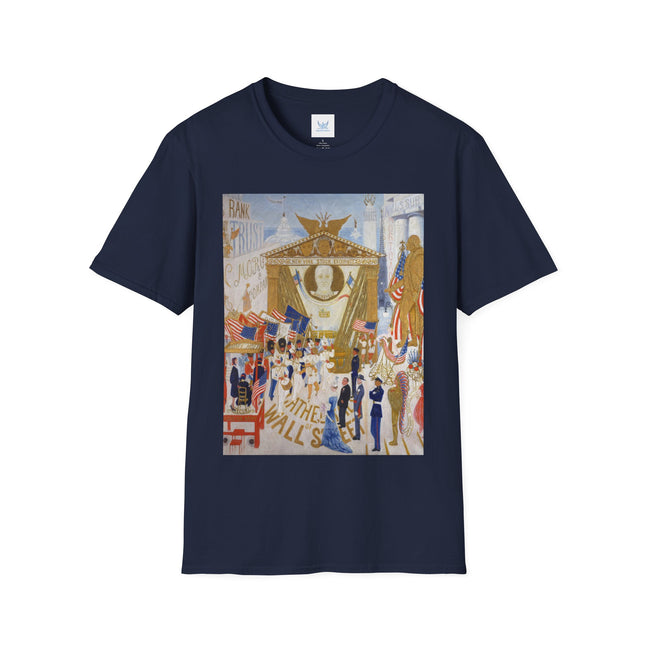 🏛️💰 The Cathedrals of Wall Street Softstyle T-Shirt – Modernist Satire & New York Splendor