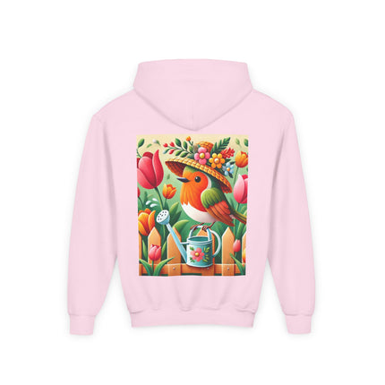 The Little Garden Tender Youth Hooded Sweatshirt – Sunshine, Care & Storybook Charm