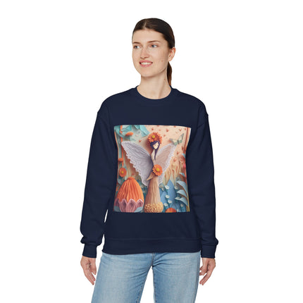 Zinnia Fairy Unisex Heavy Blend™ Crewneck Sweatshirt