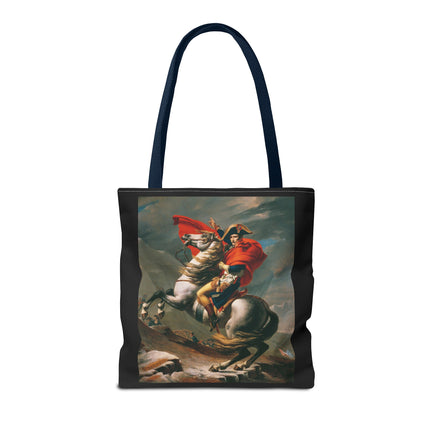 Napoleon Crossing the Alps by Jacques-Louis David Tote Bag (AOP)
