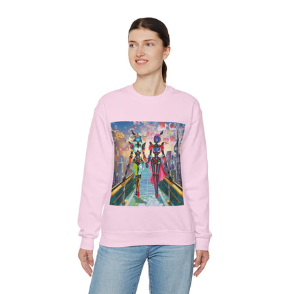 Cyber Punk Robot Models Unisex Heavy Blend™ Crewneck Sweatshirt