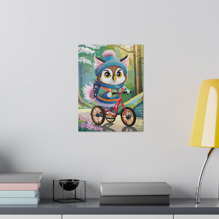 Baby Owl Matte Canvas, Stretched, 0.75"