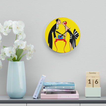 A Moment of Elegance Acrylic Wall Clock, Round and Square