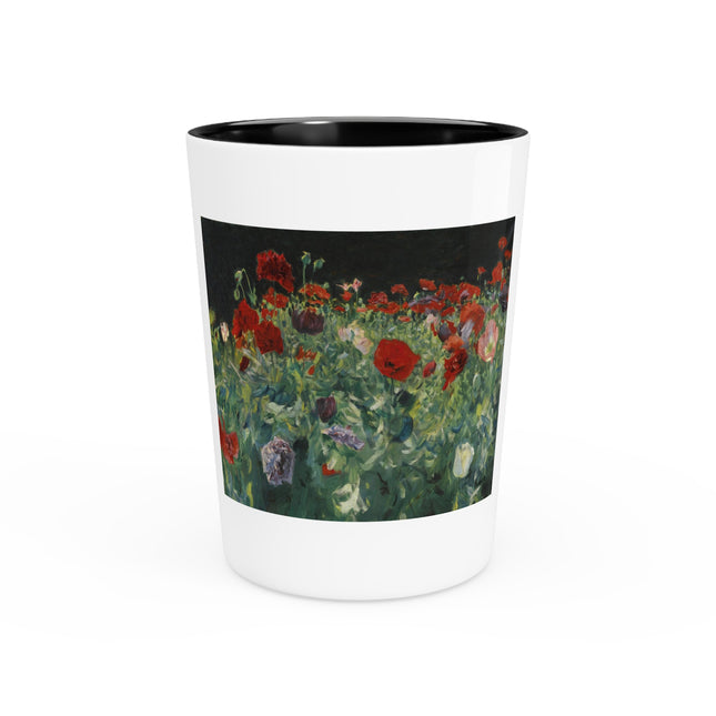 Poppies (A Study of Poppies for Carnation, Lily, Lily, Rose) by John Singer Sargent Ceramic Shot Glass