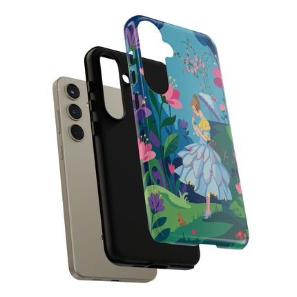 🌸☂️ A Stroll Through The Enchanted Forest Phone Case – Art Deco Floral Fantasy