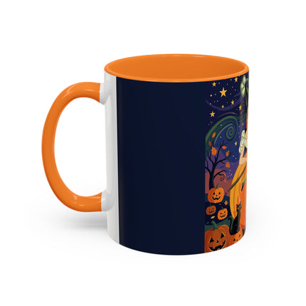 🧙‍♀️🎃 The Witch Of Pumpkin Moon Hollow Colorful Mug – Whimsical Halloween Magic