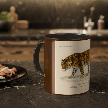 Jaguar by Charles Dessalines D' Orbigny Colorful Mugs, 11oz